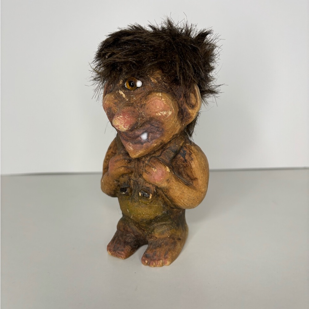 Vintage Nyform Cyclops Troll Figurine with Brown Hair